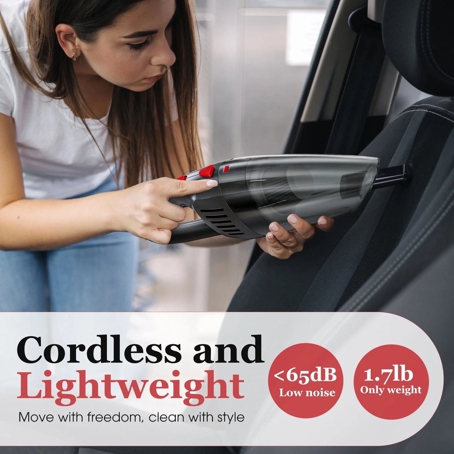 TurboClean Cordless Car Vacuum – Powerful, Portable & Multi-Surface