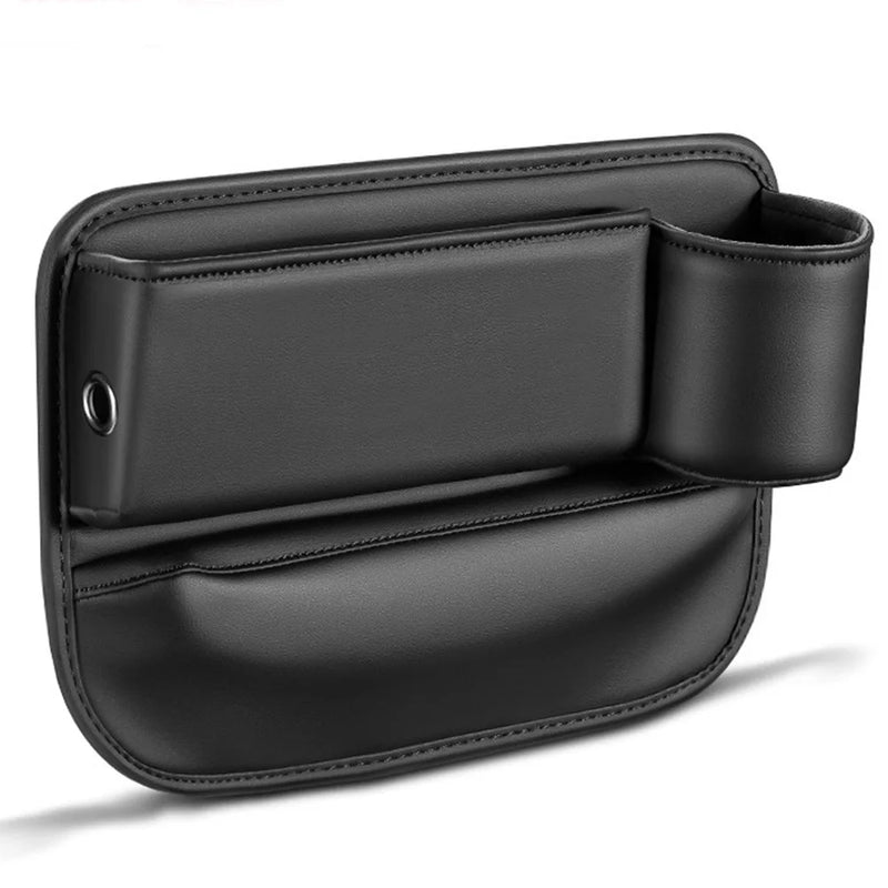 Luxury PU Leather Car Seat Gap Organizer – Leak-Proof with Cup Holder