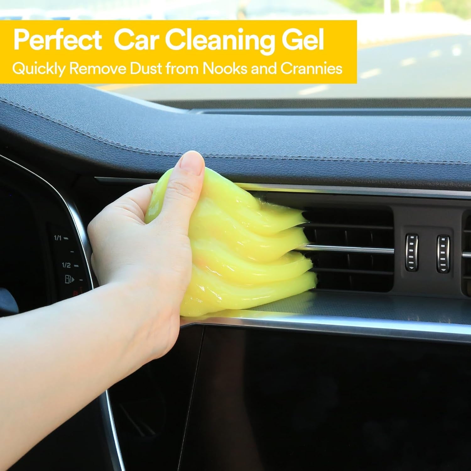 Ultimate Car Cleaning Bundle – Bright Yellow Gel & Power Orange Putty