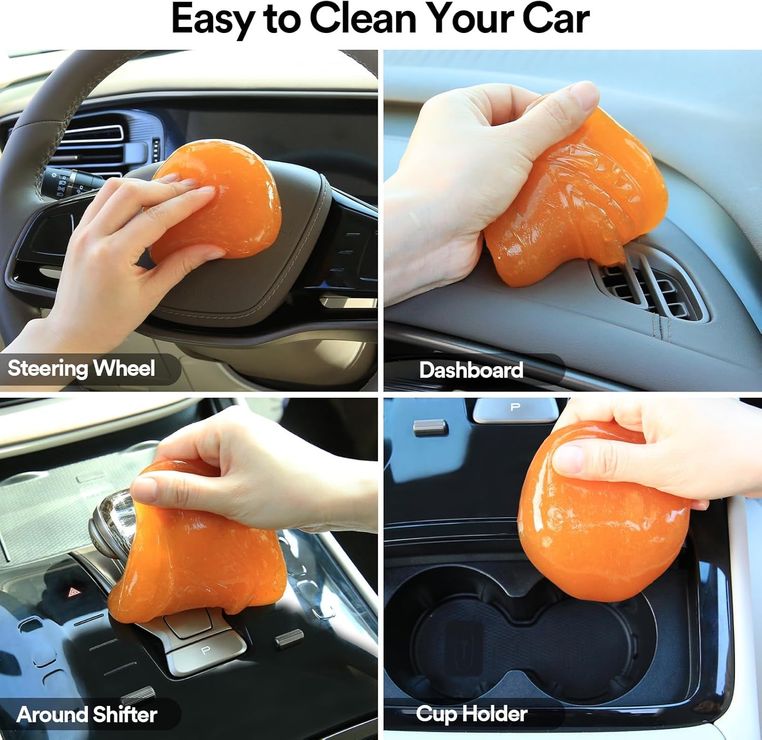 Ultimate Car Cleaning Bundle – Bright Yellow Gel & Power Orange Putty