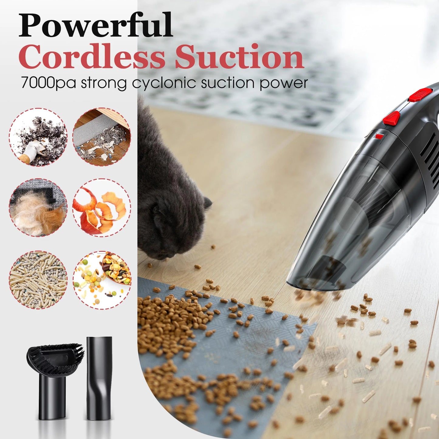 TurboClean Cordless Car Vacuum – Powerful, Portable & Multi-Surface