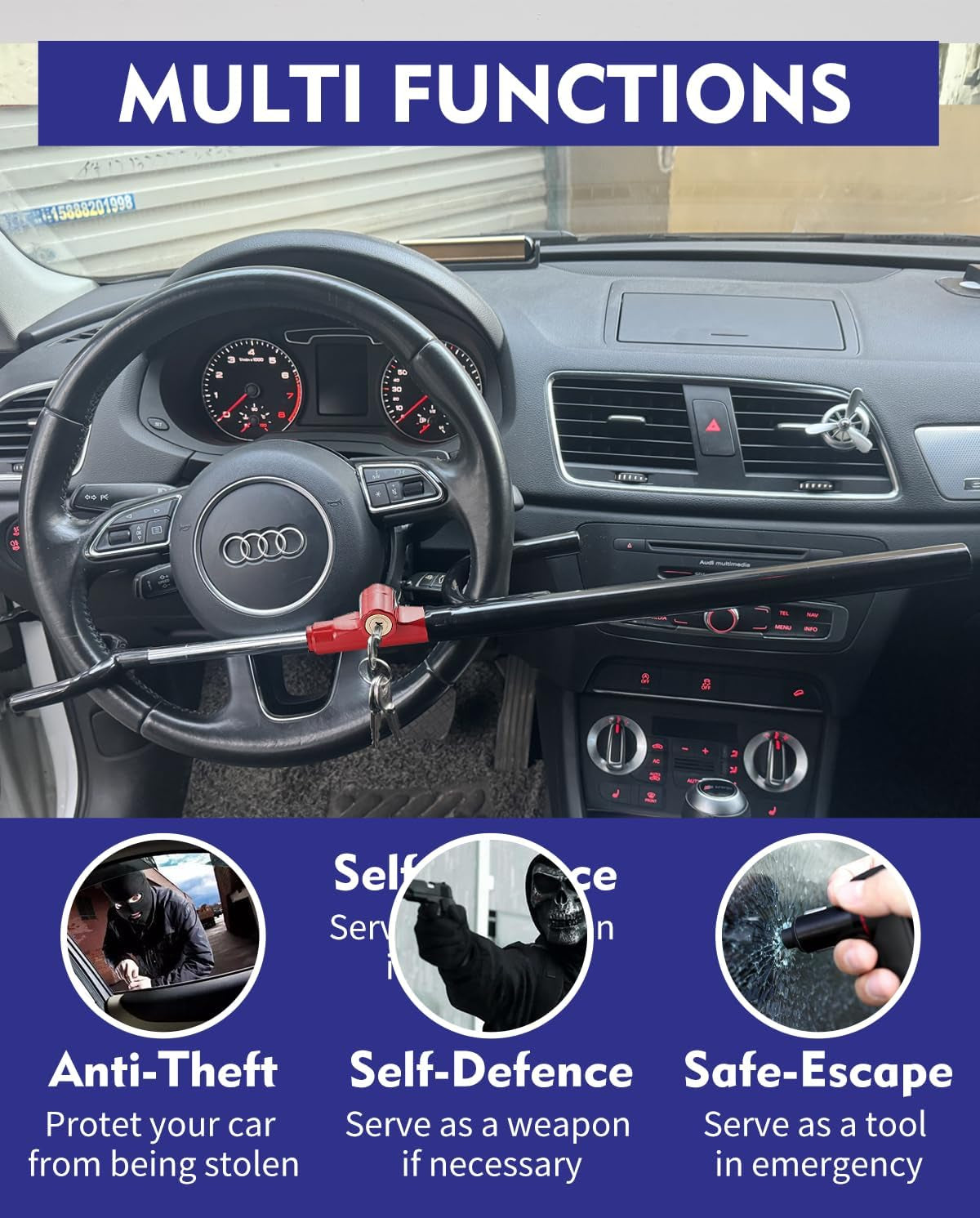 WheelGuard Max – Visible Deterrent, Unbreakable Lock