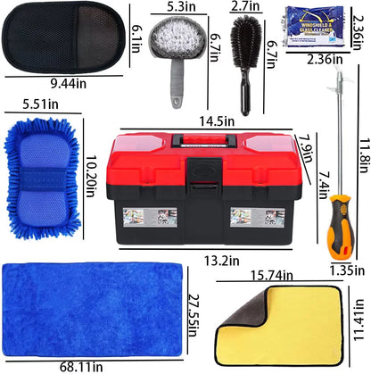 Car Wash Kit – Interior Detailing Set with Brush & Microfiber Towels